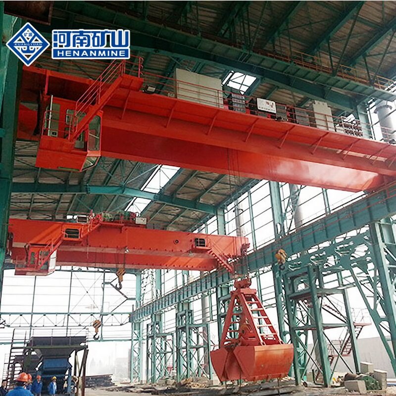 qz model double girder overhead crane with grab 8